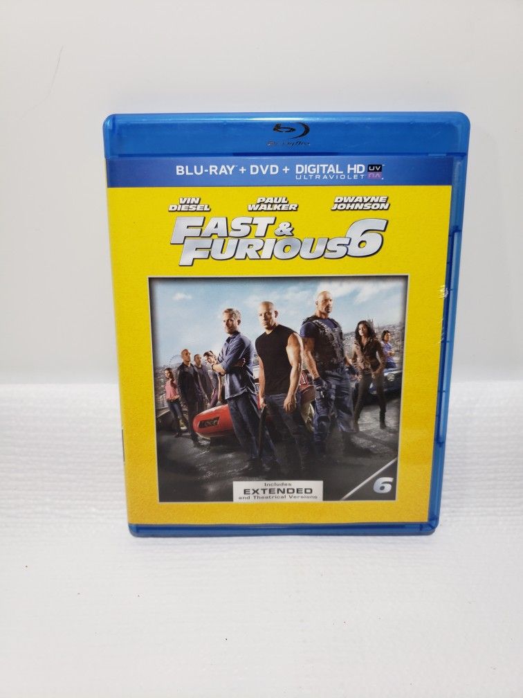 Fast and Furious 6 Blu-ray Dvd 