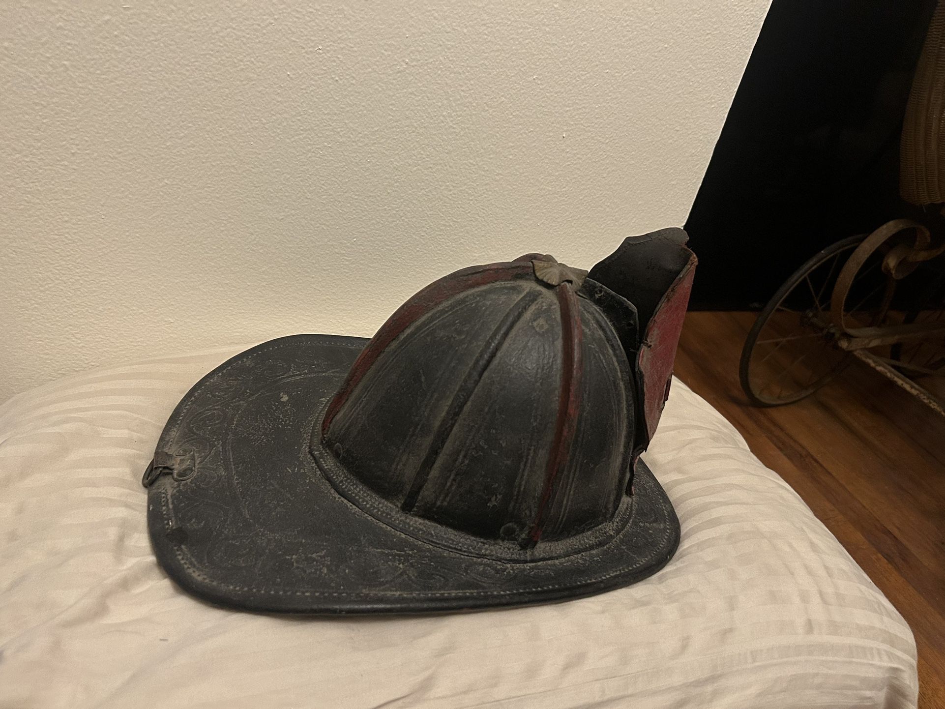 Antique Leather Fire Helmet