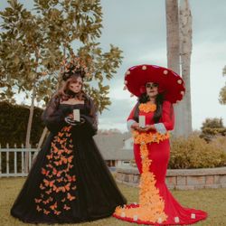 Dia De Los Muertos Monarch Butterfly Costume 