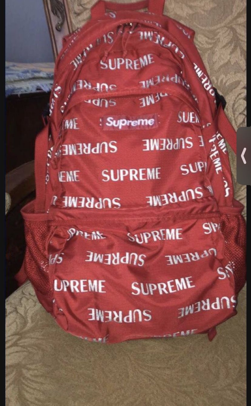 Red Supreme 3m Reflective Backpack 