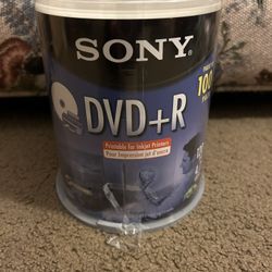 NEW IN CASE Pack Of 100 DVD +R By SONY