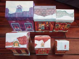Like-New St. Nick's Christmas Village Decorations