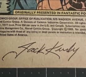 Buying Jack Kirby signed comic books or art