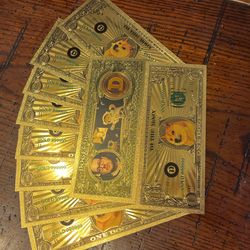 Doge Coin Gold Bank Notes 