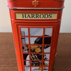 Harrods 2013 Telephone Kiosk Coin Bank Tin  
