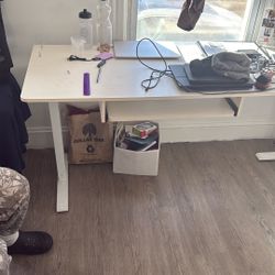 75 Inch Adjustable Table White 