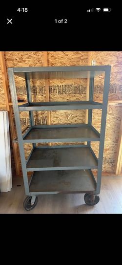 heavy duty metal storage rolling shelves H66" L36" W24"