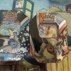 Pokémon Card TCG Sword & Shield Eevee Tins Has Evolving Skies Packs