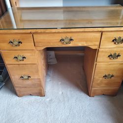 Vintage Solid Wood Writing Desk