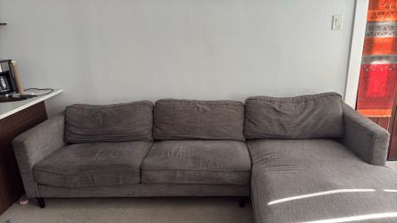 Grey sectional couch