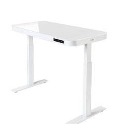 Seville Adjustable Tempered Glass Desk