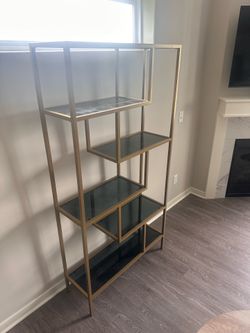 Gold Etagere/Bookcase/Shelving Unit