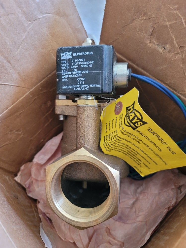 Hays Electroflo Fluid Control General Purpose Valve, Solenoid Valve 2110-6021