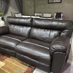 Electric leather recliner