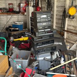 Sony stereo receiver and tech stereo and JBL speakers
