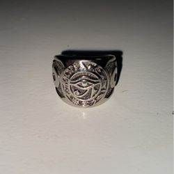 Stainless Steel Eye Of Raw Ring (size 8)