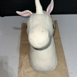 Plush Unicorn Head Wall Mount