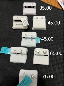 Sterling Silver Moissanite Earrings Collection