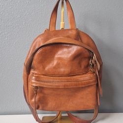 Madewell The Lorimer Mini Backpack Italian Leather In English Saddle Brown