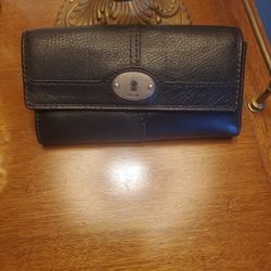 Fossil Black Leather Wallet 