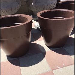 New Flower Pots Made Out Of Cement Perfect Gift 