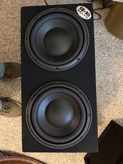 Two 10 inch Audiofrog GB10d2 subwoofers