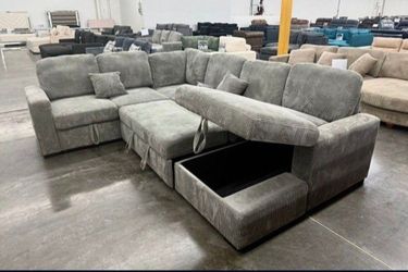 ✅️✅️4-Piece Convertible Sectional
Sleeper Sofa, Chaise Storage, Sofa Storage & USB Port✅️✅️