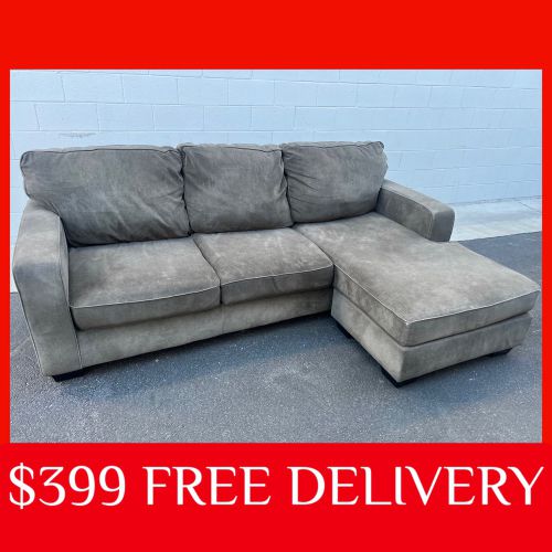2 piece REVERSIBLE Medium SECTIONAL sectional couch sofa recliner (FREE CURBSIDE DELIVERY)