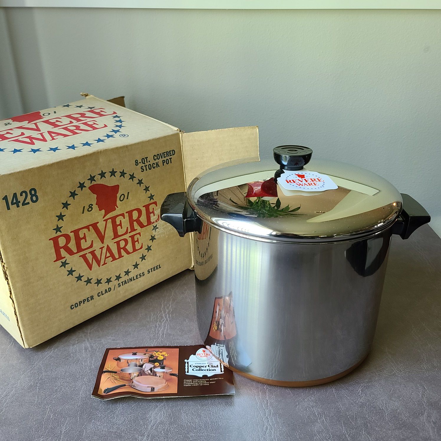 Stainless Steel Copper Clad Collection 8-qt Stock Pot