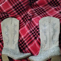 Bedazzled Under Knee High Boots