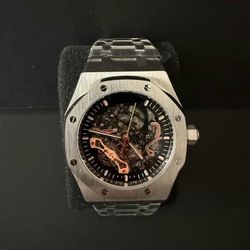 Silver And Black Luxury Watch