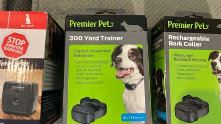 Premier Pets/First Alert/ Bar genie/300 yard trainer/bark collar/wireless fence