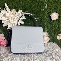 Kate Spade New York Light Blue Top Handle Bag Gold Hardware for Women