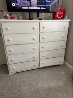10 Drawer Dresser White