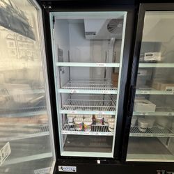 Avantco 53"" Commercial 2-Door Glass Merchandiser Freezer - LED Display