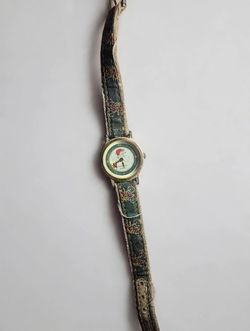 Women's Tapestry Strap Watch with Cyclist Dial
