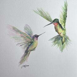 Watercolor painting original 9” x12” on paper 300g handmade