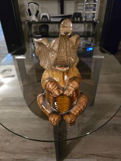 Decorative Ceramic Elephant - Rustic/Vintage Style