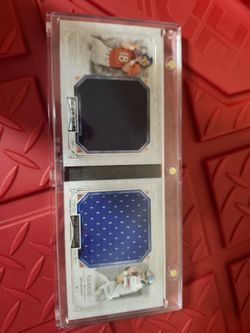 Manning Dual Relic Football Card in Case