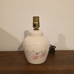 Pfaltzgraff Tea Rose Table Lamp