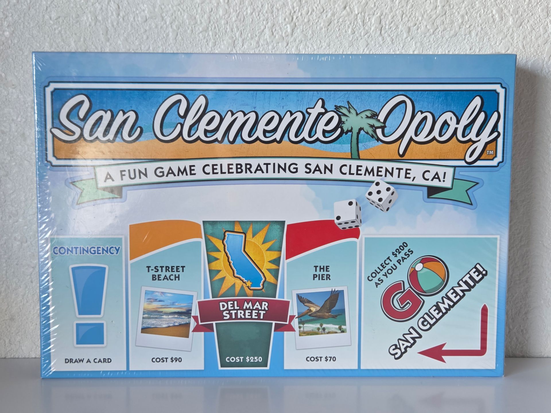 San Clemente-opoly Board Game NEW SEALED