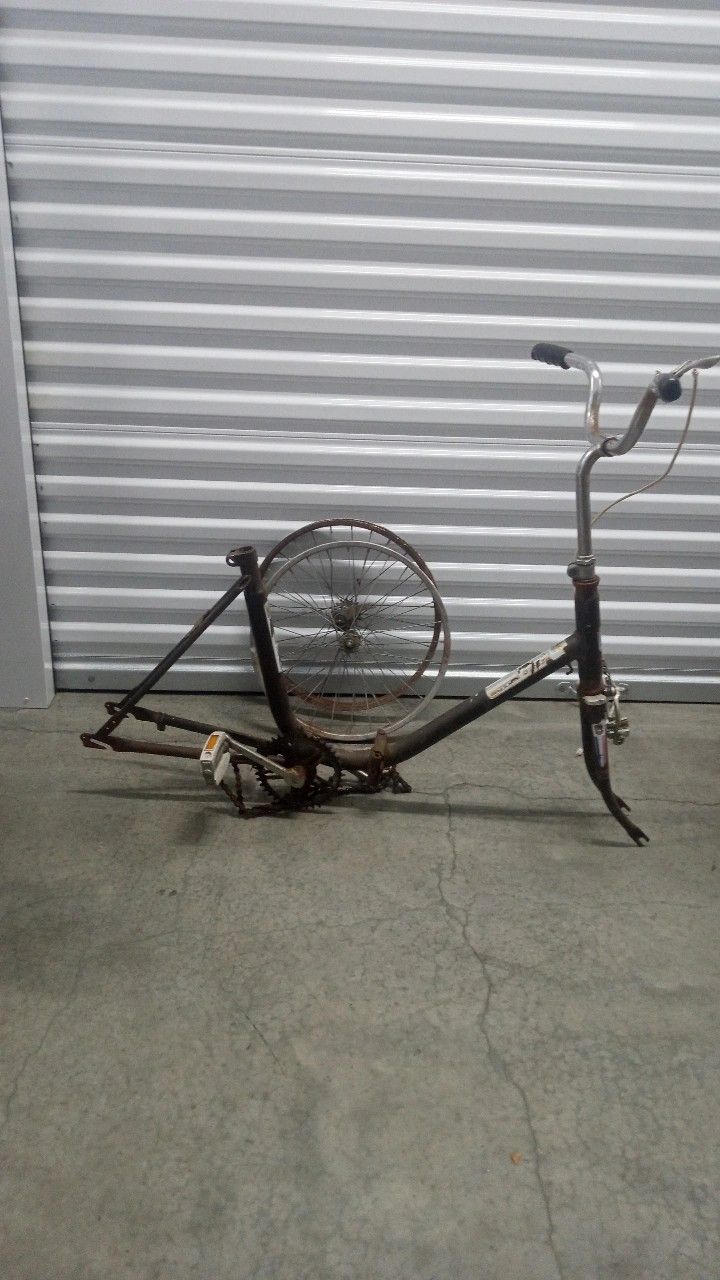 Vintage Folding Bike Frame Ready For Restoration