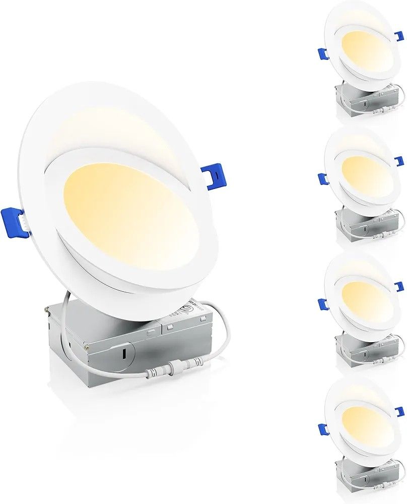 Ensenior 4 Pack 6 inch LED Eyeball Recessed Lighting