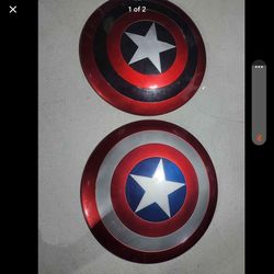 Captain AMERICA US Agent SHIELDS. 2 SHIELD Abs Plastics With Leather Straps