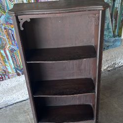 Vintage Small Wood Bookshelf Book Case