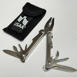 Key Ring Multi Tool Knife Pliers Sheath Micra Camco Camillus Brookstone Leather