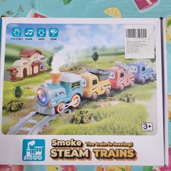 Toy TRAIN Set! Sounds&steam. 