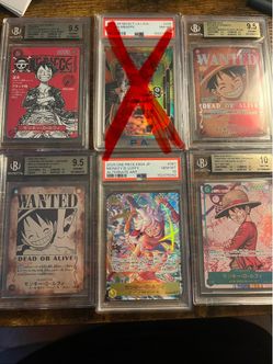 One Piece Graded Trading Cards Lot – Monkey D. Luffy