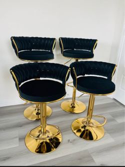Bar Stools (Negro-dorado)