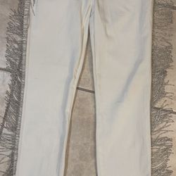 7 For All Mankind Jeans Womens 27 White Skinny Beaded Fringe Western Country Cowgirl